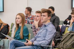 Students at the discussion session